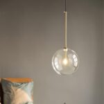Suspension boule verre simple