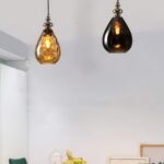 Suspension années 70 verre fumé – Image 6