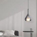 Luminaire suspension bulles de verre gouttes fumée – Image 3