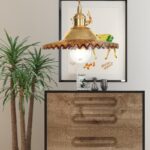 Suspension ancienne en laiton vintage – Image 4