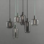 Lampe suspension verre fumé – Image 5