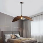 Suspension bois design feuille noyer – Image 3