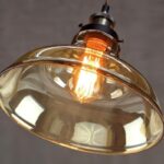 Suspension vintage verre fumé – Image 8