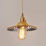 Suspension ancienne en laiton vintage – Image 3