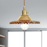 Suspension ancienne en laiton vintage – Image 5