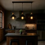 Suspension 3 lampes industriel