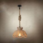Suspension fleur corde