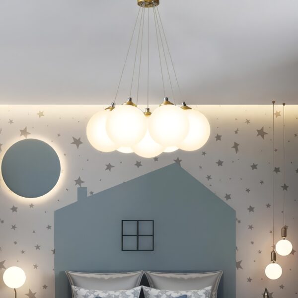 Suspension boule led enfant