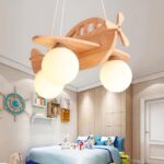 Suspension enfant avion en bois – Image 3