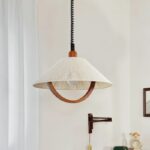 Suspension scandinave vintage tissu – Image 3