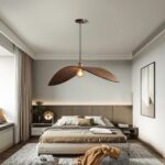 Suspension bois design feuille noyer – Image 2