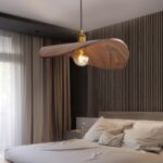 Suspension bois design feuille noyer – Image 4