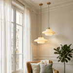 Lampe suspension art déco chambre blanche – Image 2
