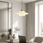 Lampe suspension art déco chambre blanche – Image 7