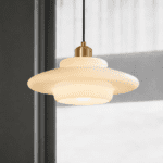 Lampe suspension art déco chambre blanche – Image 6