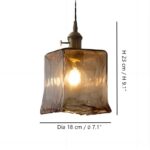 Suspension vintage verre et laiton – Image 10