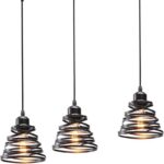 Suspension 3 lampes design métal – Image 6