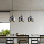 Suspension verre fumé gris – Image 4