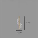 Suspension LED spirale dorée – Image 6