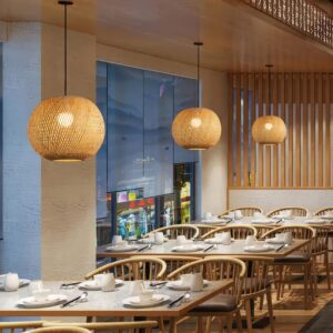 suspension boule rotin 3