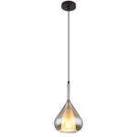 Luminaire suspension bulles de verre gouttes fumée – Image 8
