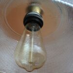 Suspension vintage verre et laiton vintage – Image 3