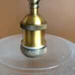 Suspension vintage verre et laiton vintage – Image 6