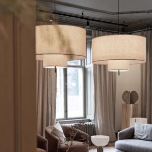 suspension luminaire tissu zen 4