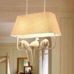 Suspension tissu oiseaux original