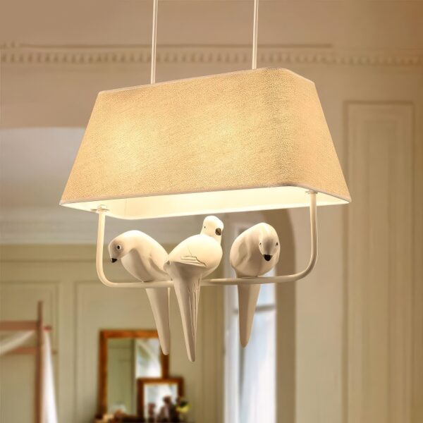 Suspension tissu oiseaux original