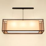 Suspension tissu lin salle à manger XXL