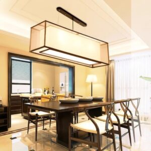 suspension tissu lin salle à manger 5