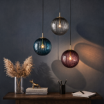 Suspension verre boule vintage