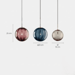 Suspension verre boule vintage – Image 8