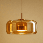 Suspension verre fumé ambre champagne – Image 8