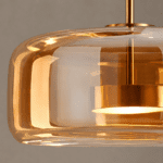 Suspension verre fumé ambre champagne – Image 5