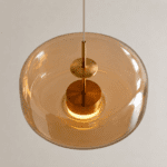 Suspension verre fumé ambre champagne – Image 4