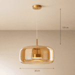 Suspension verre fumé ambre champagne – Image 7
