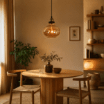 Suspension vintage année 50 verre fumé – Image 7