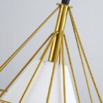 Suspension cuisine 3 lampes métal pyramide design – Image 7