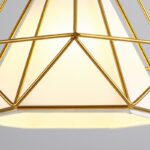 Suspension cuisine 3 lampes métal pyramide design – Image 6