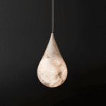 Suspension marbre goutte blanche – Image 2