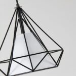 Suspension cuisine 3 lampes métal pyramide design – Image 9