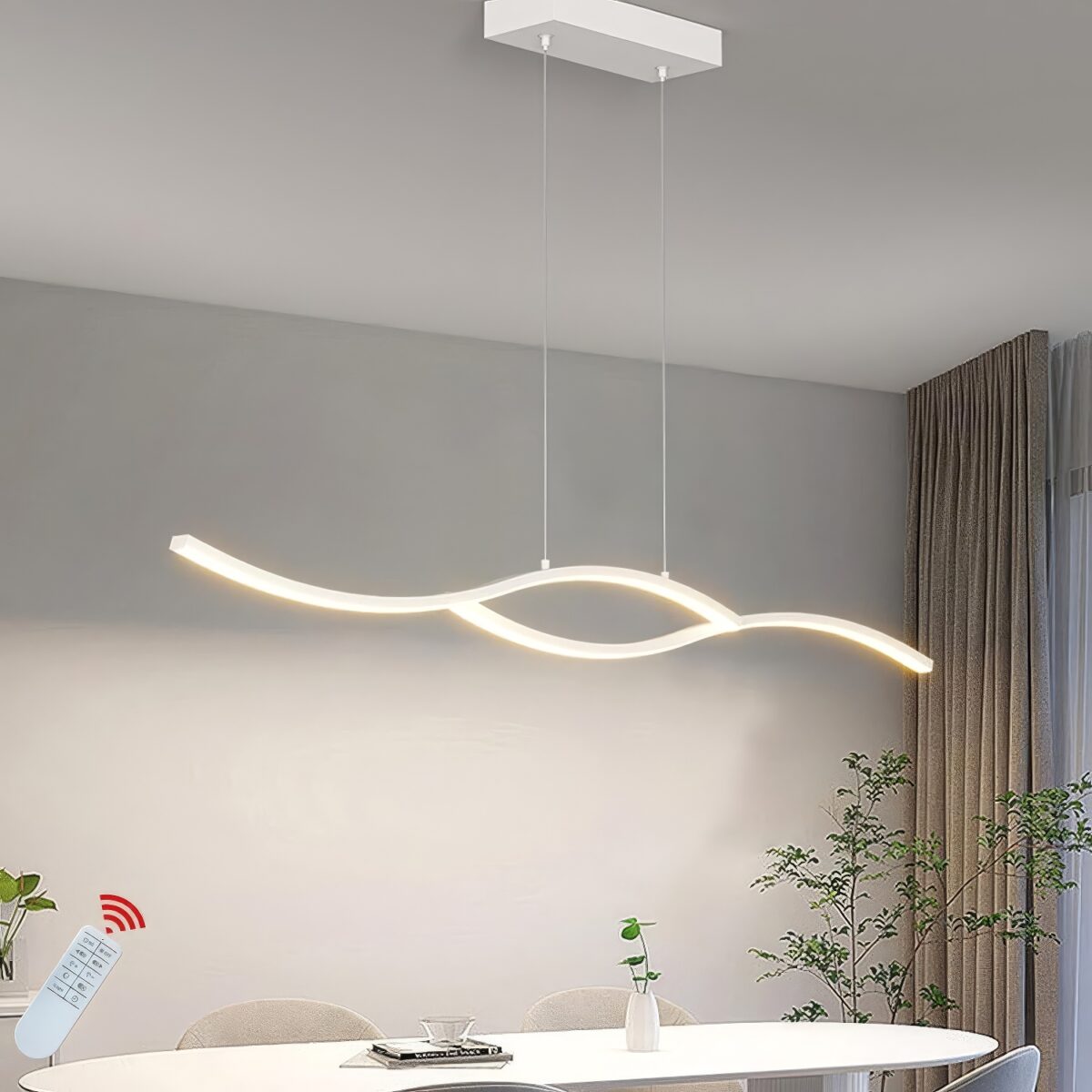 Suspension led design minimaliste blanc – Image 2