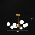 Suspension style art deco 8 lampes – Image 7