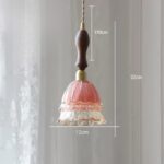 Suspension fleur rose vintage – Image 4