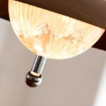 Suspension 3 lampes bois noyer – Image 4
