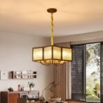 Suspension art déco vintage dorée – Image 2