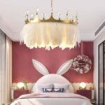 Lustre de chambre enfant fille couronne