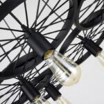 Lustre suspension industriel roue vélo – Image 4